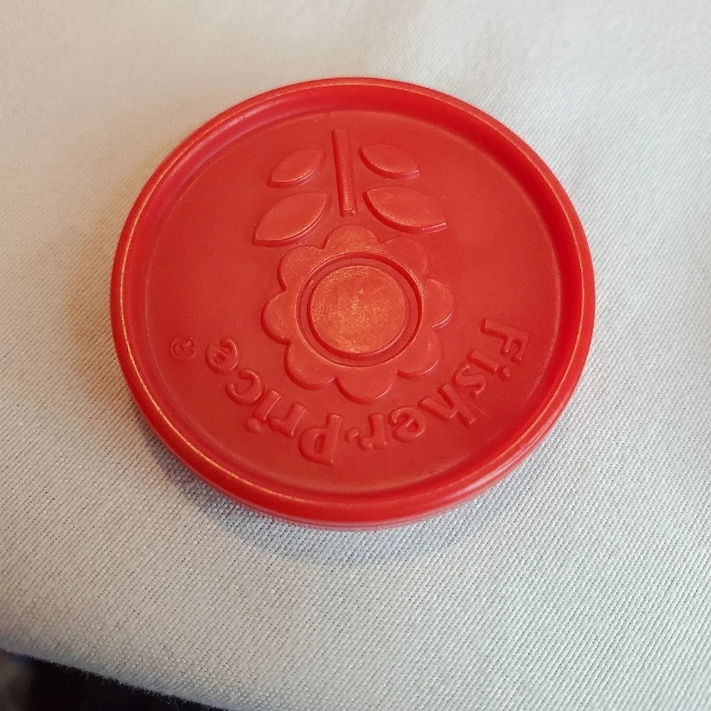 Fisher Price Barnyard Bingo Red Cow Replacement Piece Coin Token Chip 1994